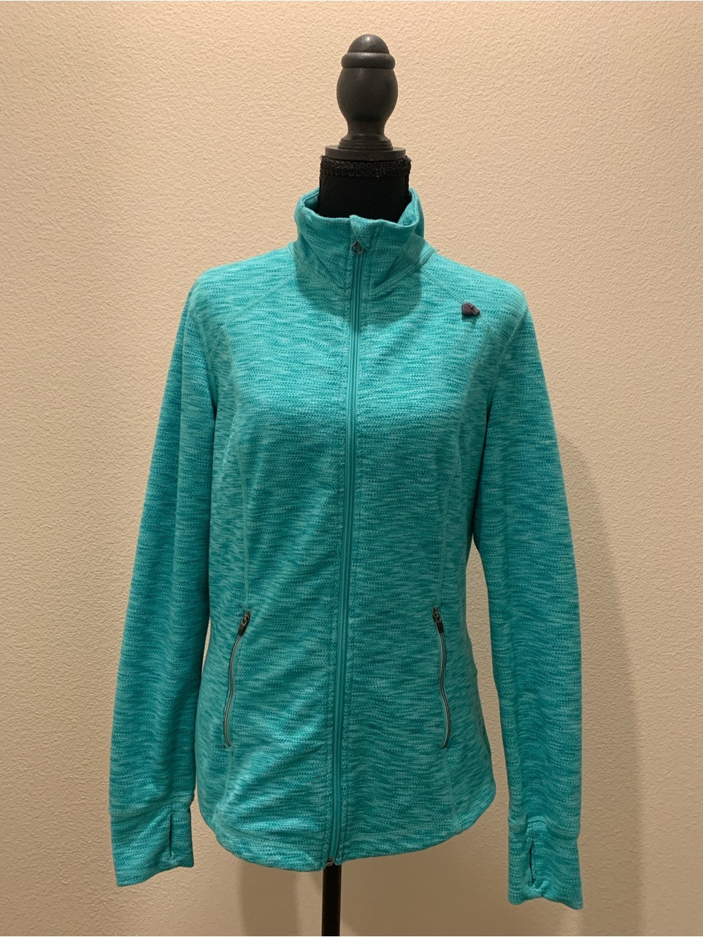 Tangerine Teal Full-Zip Knit Jacket (Size M)